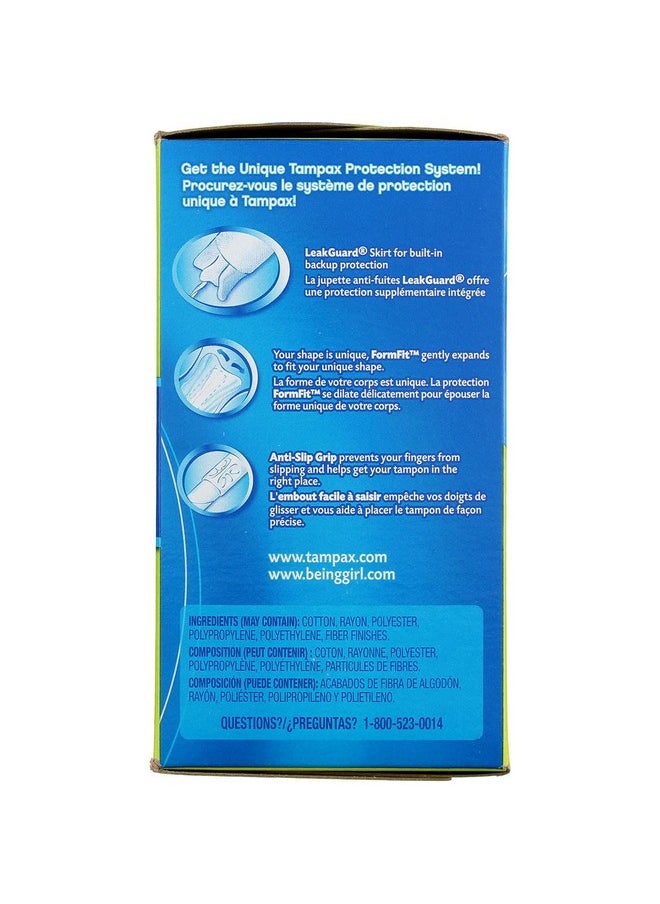 Tampax Cardboard Applicator Tampons, Super Absorbency 40 ea (Pack of 3)