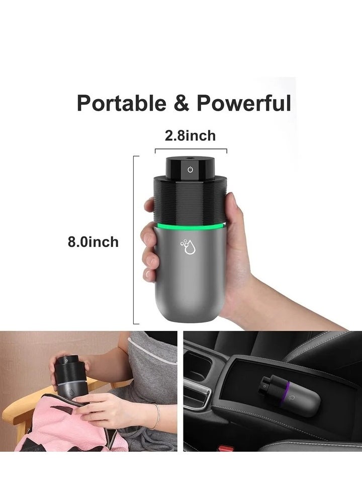 USB Car Diffuser Essential Oil Aromatherapy Mini Portable Humidifier 7 Colors LED Lights for Vehicle Office Travel Home