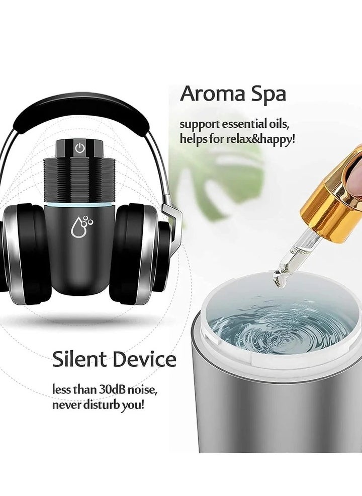 USB Car Diffuser Essential Oil Aromatherapy Mini Portable Humidifier 7 Colors LED Lights for Vehicle Office Travel Home