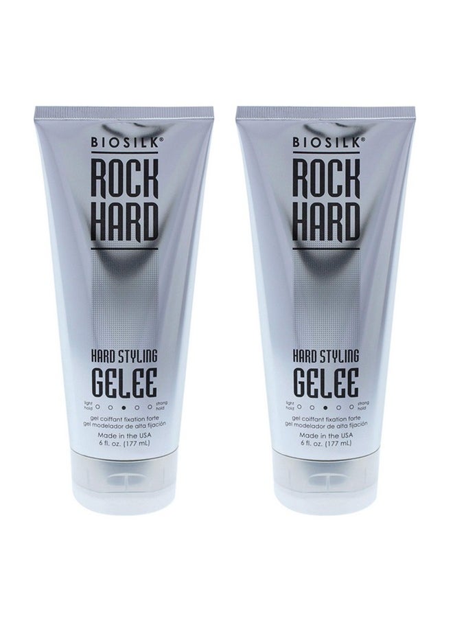 Rock Hard Gel Biosilk Gel Unisex 6 oz (Pack of 2)