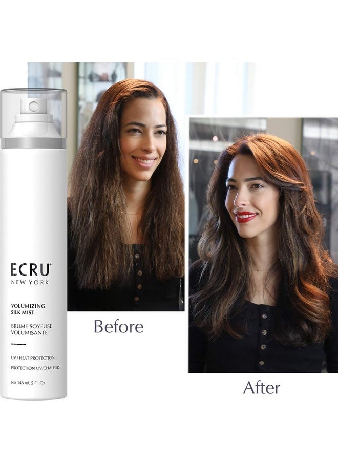 ECRU New York Volume & Texture Hair Transformation Kit | Volumizing Silk Mist, 5 oz. + Dry Texture Spray, 2 oz. Set of Two for Weightless Shine & Texture