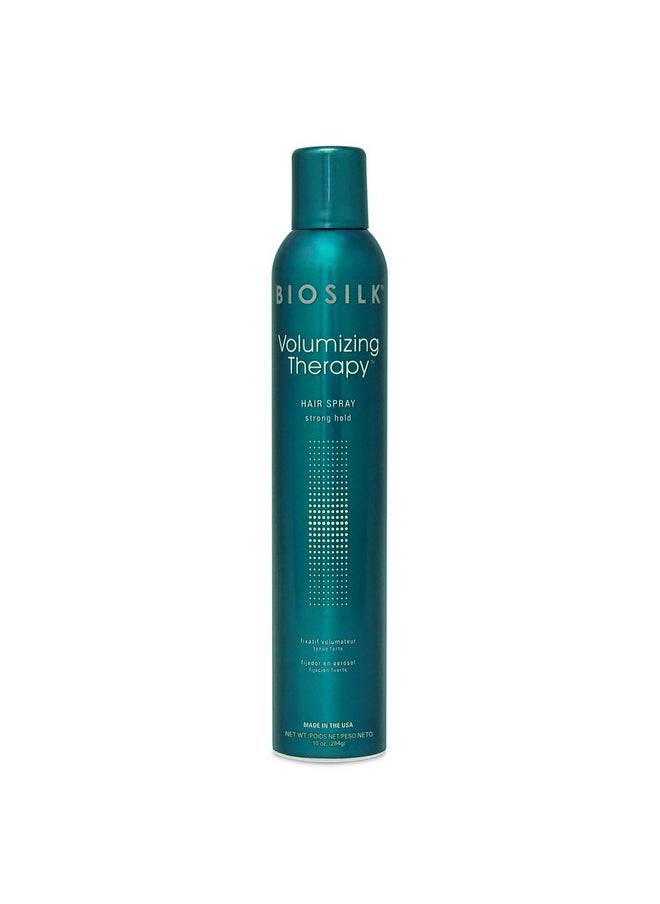 BioSilk Volumizing Therapy Strong Hold Hair Spray, Provides Extra Volume, Strength & Shine, Helps Styles Last, Sulfate, Paraben & Cruelty-Free, 10 Oz