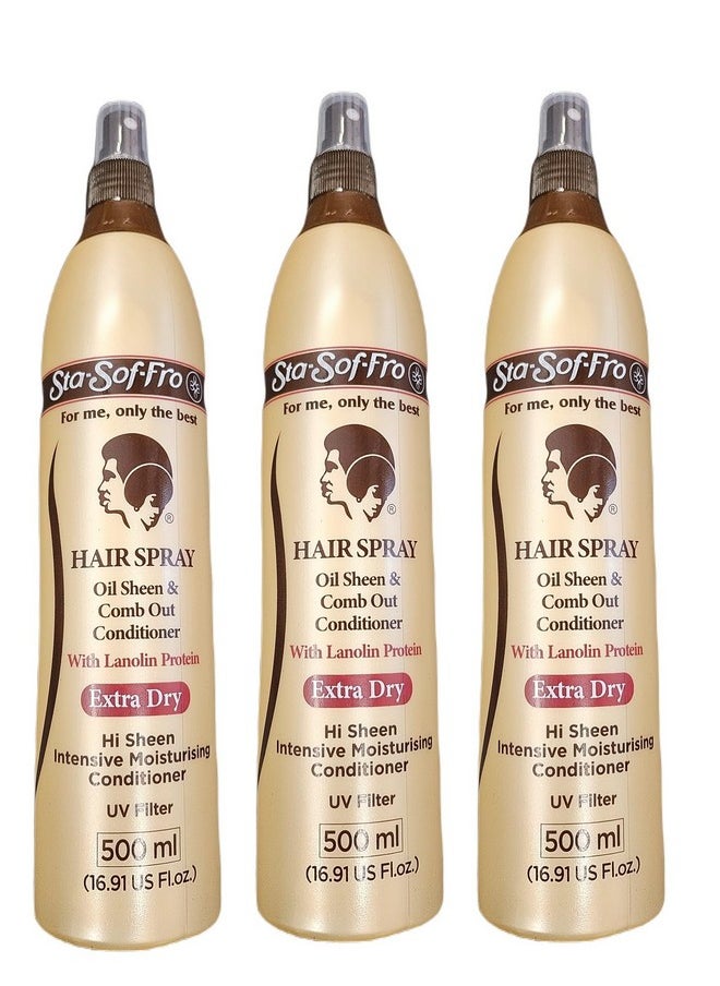 Sta-Sof-Fro Hair & Scalp Spray 16oz X-Dry (3 Pack)