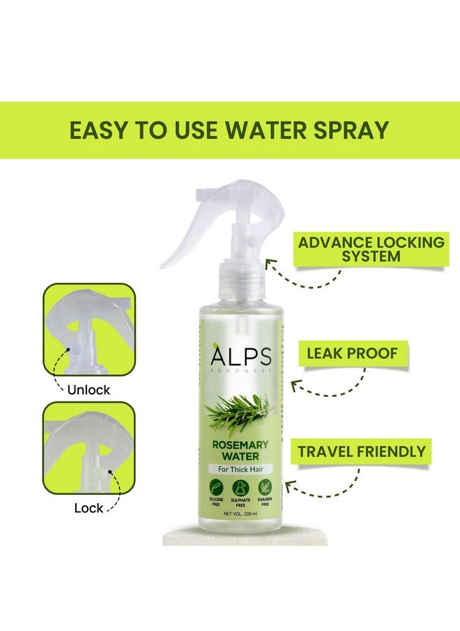 Alps Goodness Rosemary Water Spray For Hair Growth (200 ml) | Hair Spray for Regrowth | Rosemary Hair Mist | Adds Shine | Helps Reduce Hairfall | Strengthens Hair | Suitable For All Hair Types