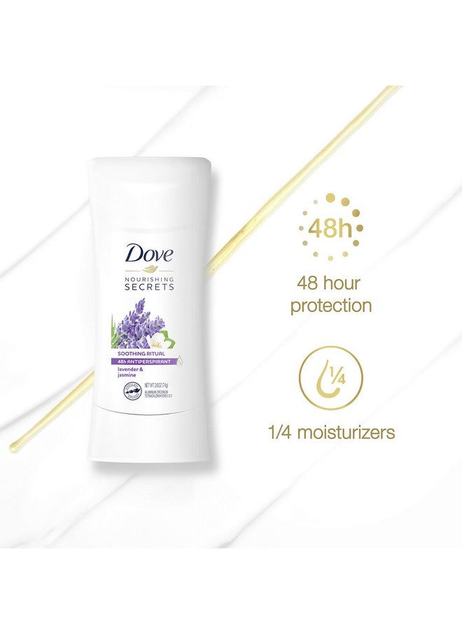 Dove Nourishing Secrets Antiperspirant Deodorant Stick for Women Lavender & Jasmine for 48 Hour Underarm Sweat Protection And Soft And Comfortable Underarms 2.6 oz 3 Count