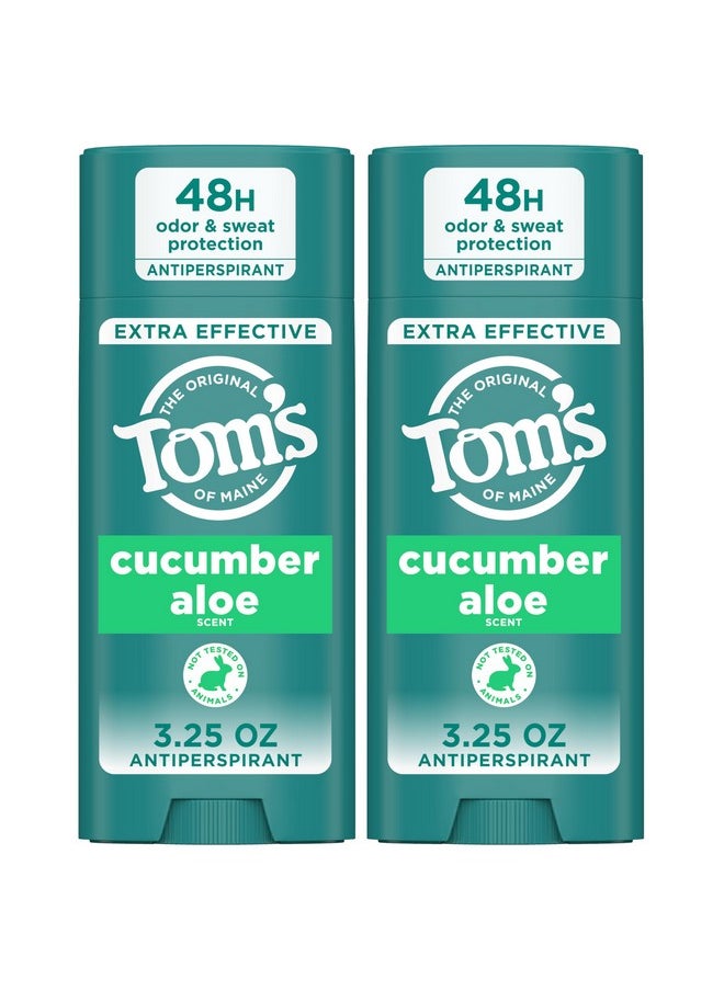 Tom’s of Maine Cucumber Aloe Antiperspirant, For Women and Men, 3.25 oz, 2-Pack