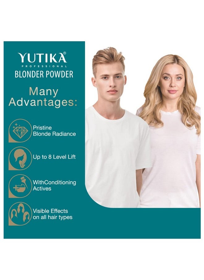 Yutika Professional Blonder Bleach Powder Hair Lightener | Lightening Hair Bleach for Hair Highlights with Blonde Radiance | Lifts up to 8 Levels - 2.11 oz