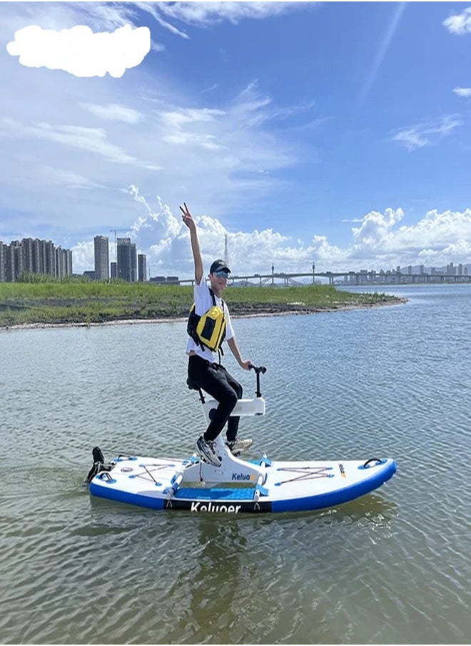 New Collection Pontoons Inflatable Water Bike Single Water Recreation Pedal Bike