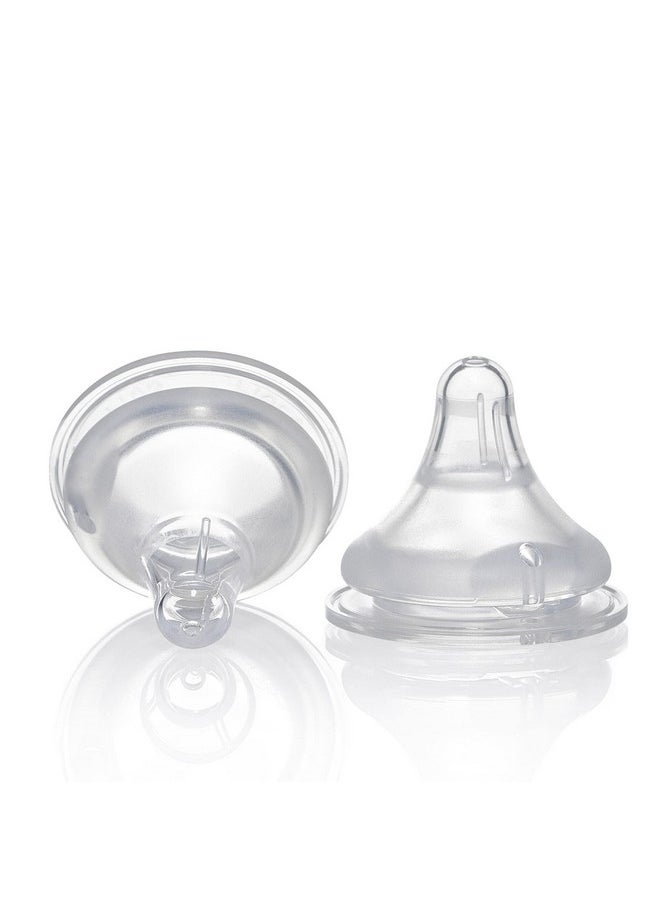 Pigeon Softtouch Peristaltic Plus Nipple SS,Round Hole,for 1+ Month Babies,Wide Neck,BPS Free,BPA Free,Pack of 2