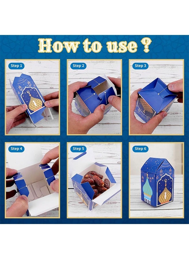Ramadan Decorations,Ramadan Advent Calendar,30 Day Ramadan Calendars for Crafts and Filling Children DIY Ramadan Gift Boxes Children Eid Mubarak Folding Boxes