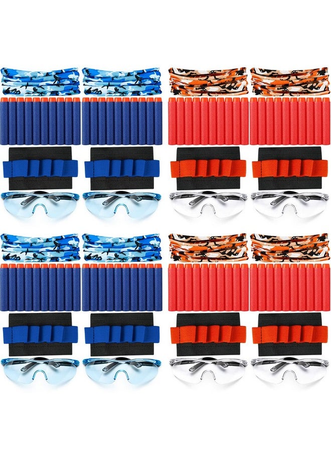 96 Pcs Gun Party Supplies And Favors Compatible With Nerf Include Tactical Glasses Face Mask Foam Darts Wrist Ammo Holder Gun Accessories Party Favors