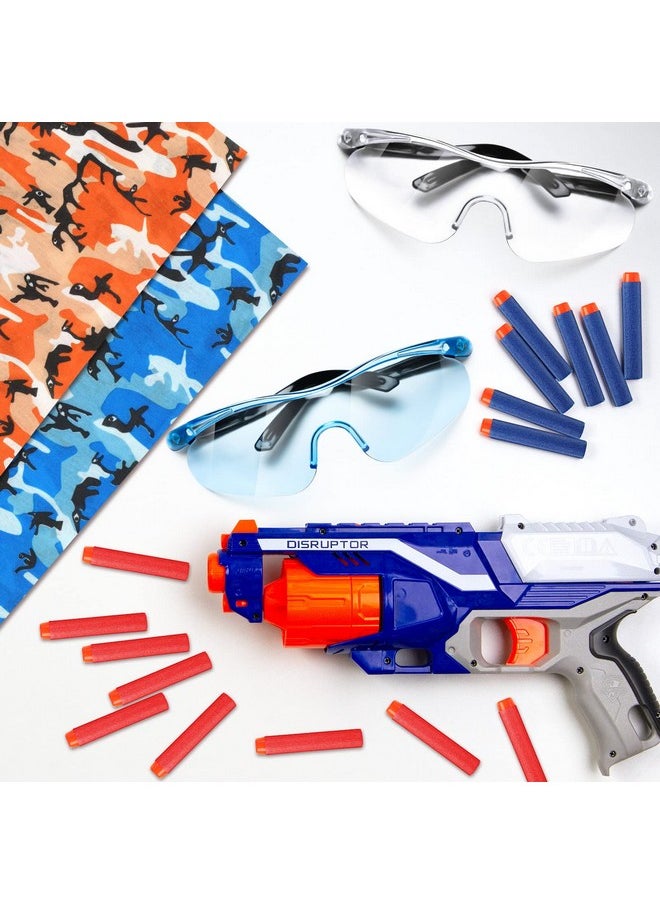 96 Pcs Gun Party Supplies And Favors Compatible With Nerf Include Tactical Glasses Face Mask Foam Darts Wrist Ammo Holder Gun Accessories Party Favors