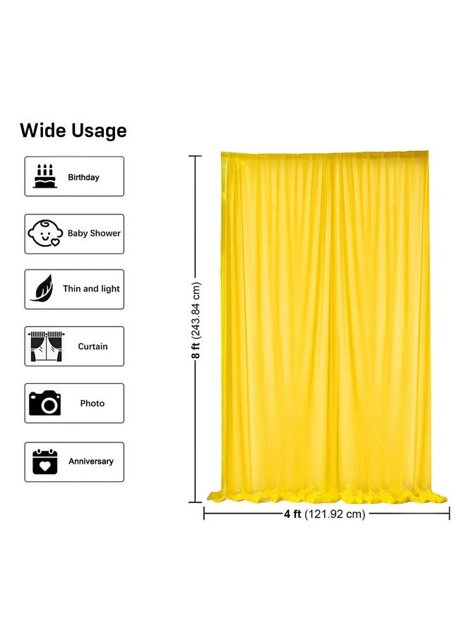 Party Propz Yellow and Pink Backdrop for Decoration with Curtain LED Light, Haldi Decoration Items for Home, Backdrop for Pooja Decoration, Haldi Backdrop Decoration Set, Festive Backdrop(Satin)(6Pc)