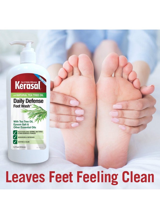 Daily Defense Foot Wash Daily Cleanser For Feet, 12 Ounce