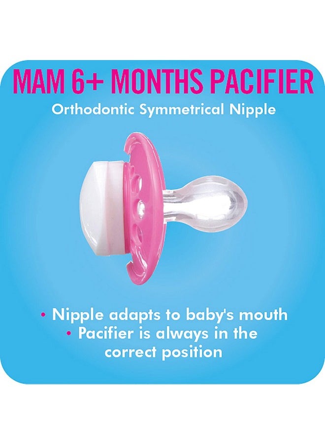 MAM Day & Night Silicone Orthodontic Pacifiers Set 6+, Pack of 3