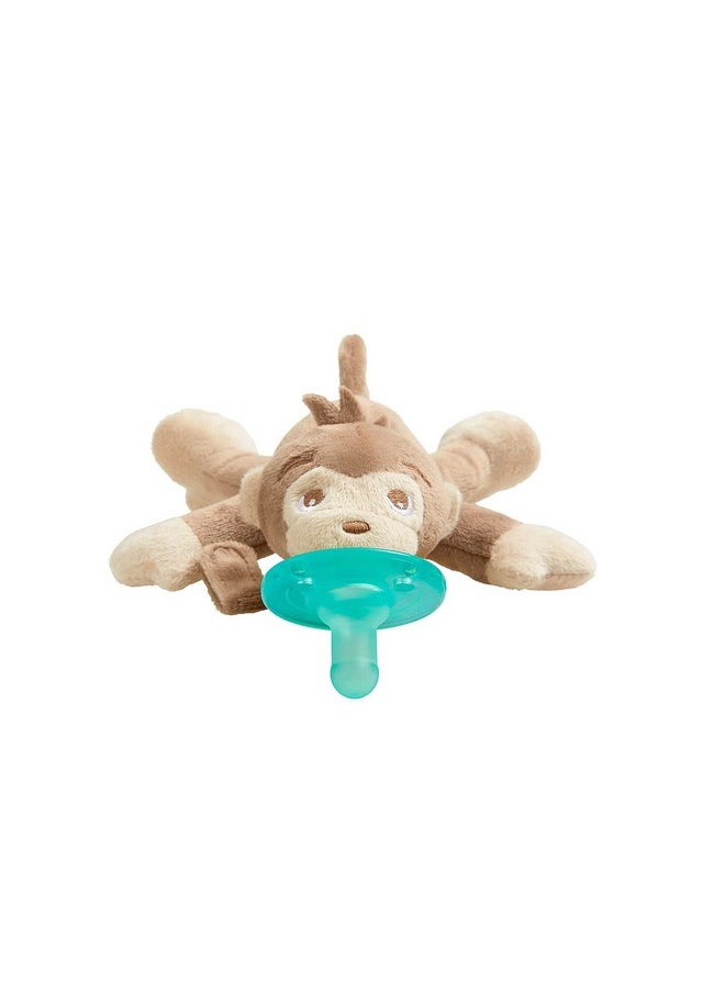 Philips AVENT Soothie Snuggle Pacifier Holder with Detachable Pacifier, 0m+, Monkey, SCF347/02