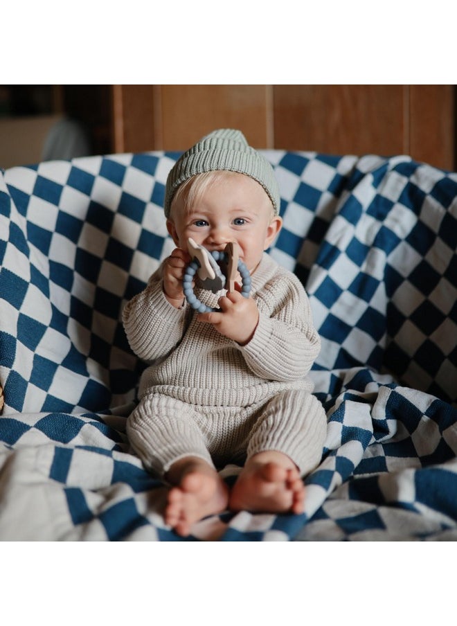 mushie Silicone Space Teething Ring Toy