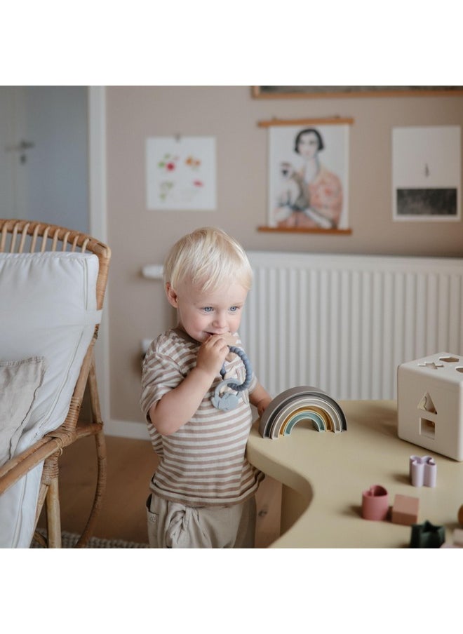 mushie Silicone Space Teething Ring Toy