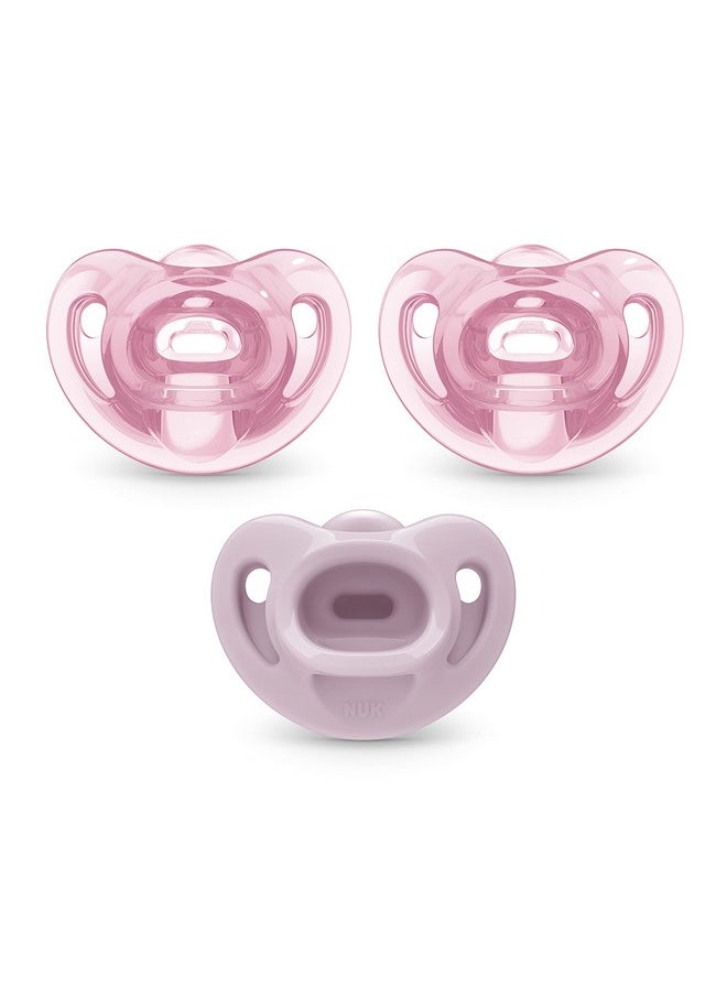 NUK Comfy Orthodontic Pacifiers, 0-6 Months, 3 count (Pack of 1)