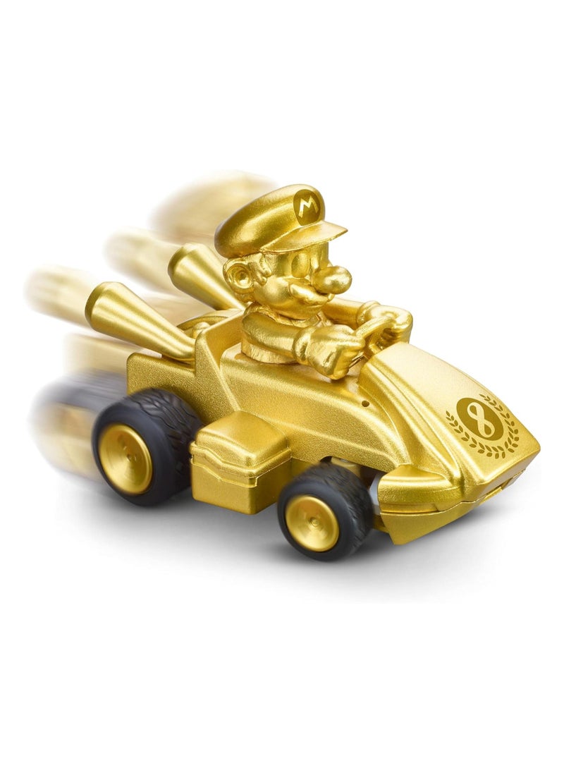 RC Mario Kart Mach 8 Mario Controllable Car, Gold (11 Pieces)