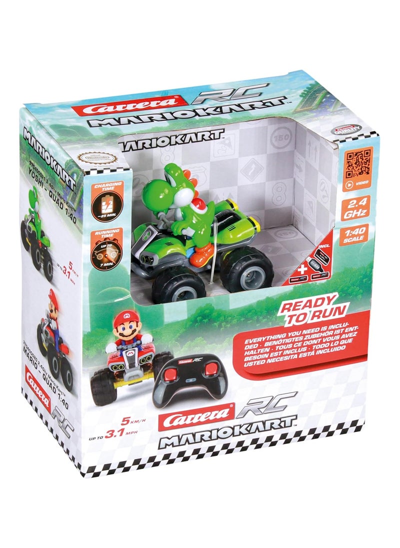 RC I 2.4GHz Mario Kart Yoshi Quad 1:40 I Remote Controlled Quad I Officially Licensed I Authentic Design I For Nintendo Fans I Fast Action I Offroad Fun