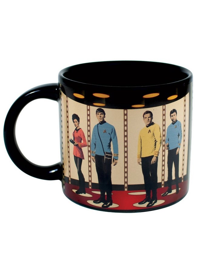 Unemployed Philosophers Guild Star Trek Transporter Heat Transforming Mug - Hot Coffee Beams Down Kirk, Spock, McCoy, and Uhura, Comes in Fun Box,14oz