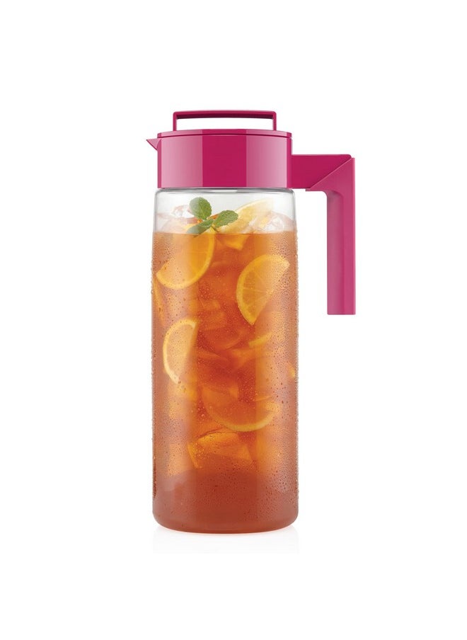 Takeya Patented and Airtight Pitcher Made in the USA, BPA Free Food Grade Tritan Plastic, 2 Qt, Raspberry