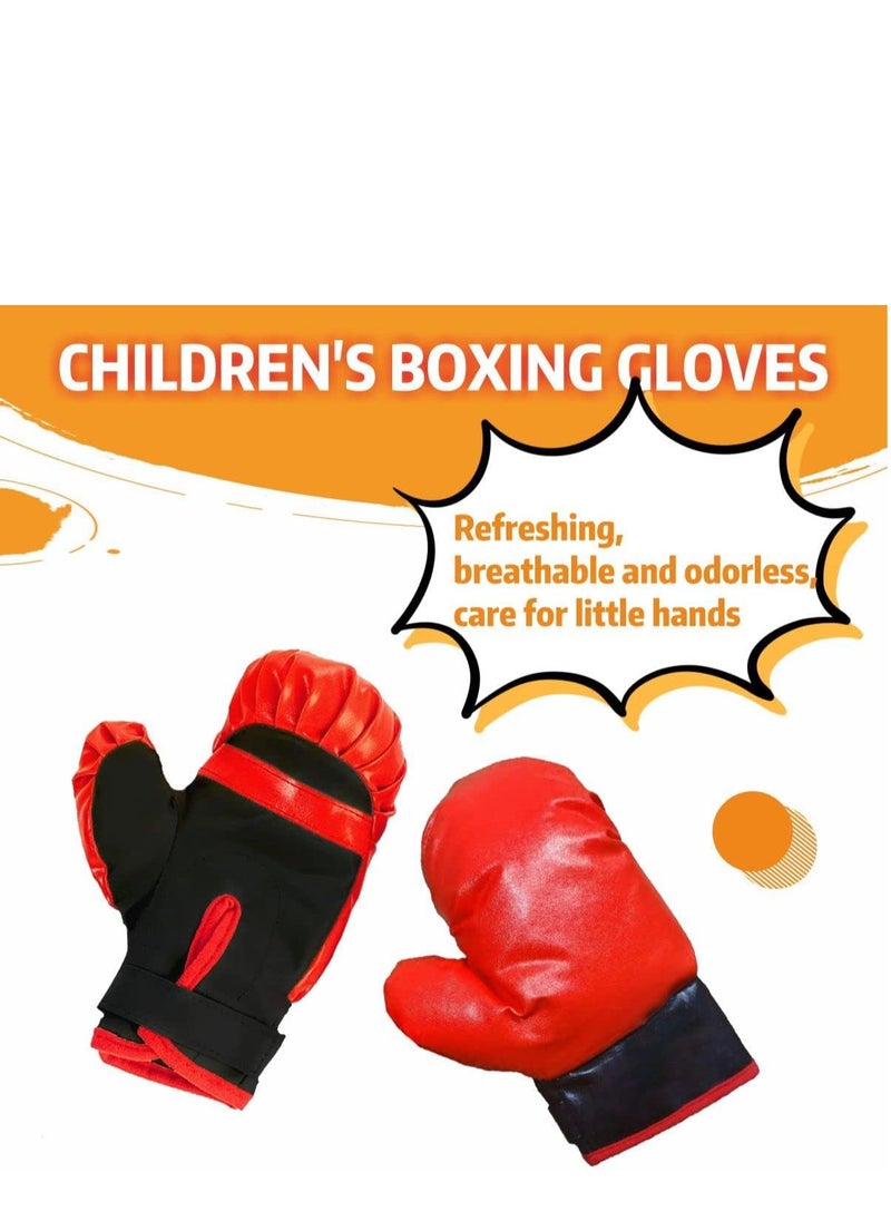 Punching Bag for Kids, Kids Boxing Bag with Stand, 3 4 5 6 7 8 9 10 Years Old Adjustable Kids Punching Bag, Boxing Equipment with Boxing Gloves, Boxing Set as Boys & Girls Toys Gifts