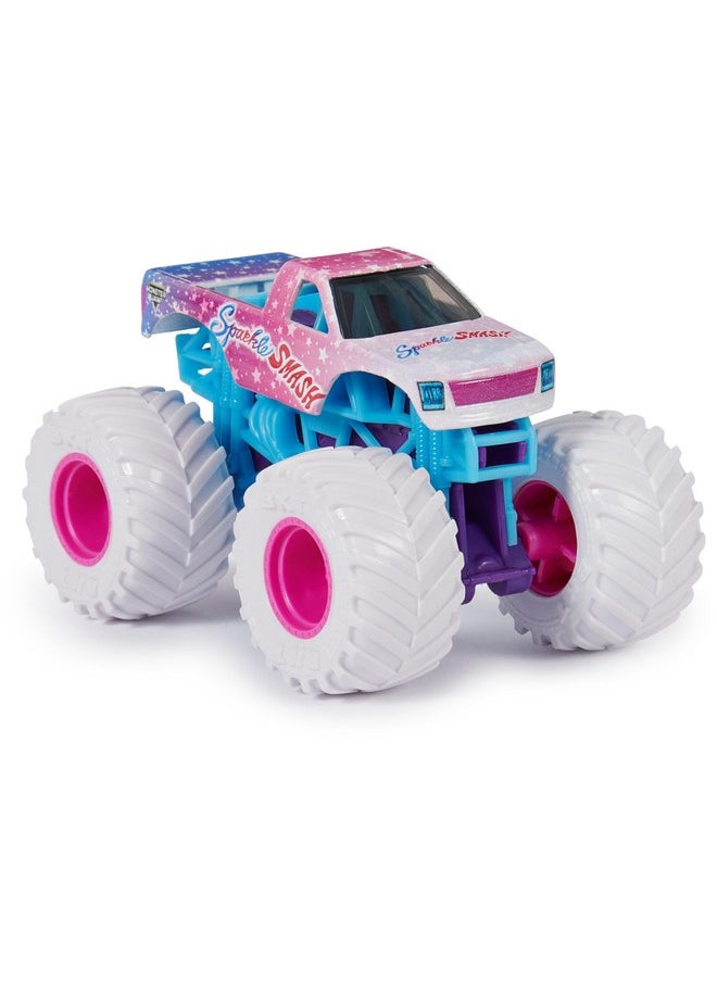 Monster Jam, Official Sparkle Smash Vs. Sparkle Smash Die-Cast Monster Trucks, 1:64 Scale, Kids Toys for Boys Ages 3 and up