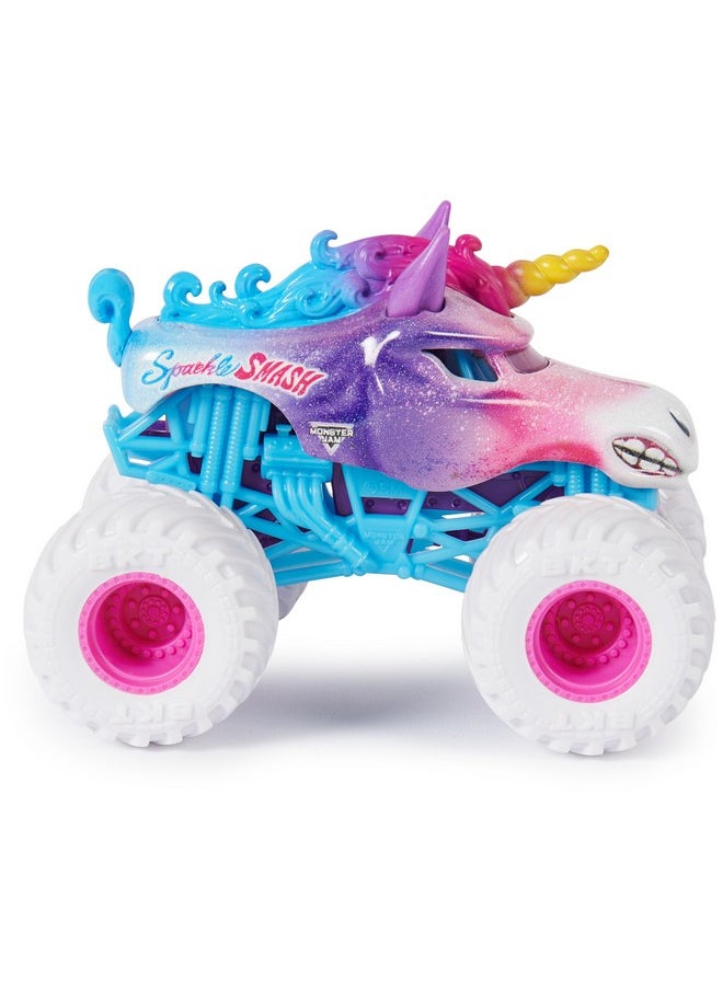 Monster Jam, Official Sparkle Smash Vs. Sparkle Smash Die-Cast Monster Trucks, 1:64 Scale, Kids Toys for Boys Ages 3 and up