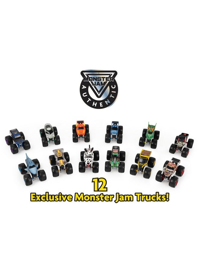 Monster Jam, Official 12-Pack of 1:64 Scale Die-Cast Monster Trucks for Boys and Girls, Kids Toys for Ages 4-6+, Amazon Exclusive