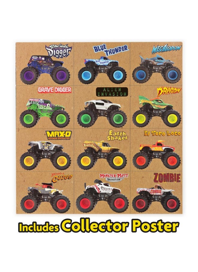 Monster Jam, Official 12-Pack of 1:64 Scale Die-Cast Monster Trucks for Boys and Girls, Kids Toys for Ages 4-6+, Amazon Exclusive