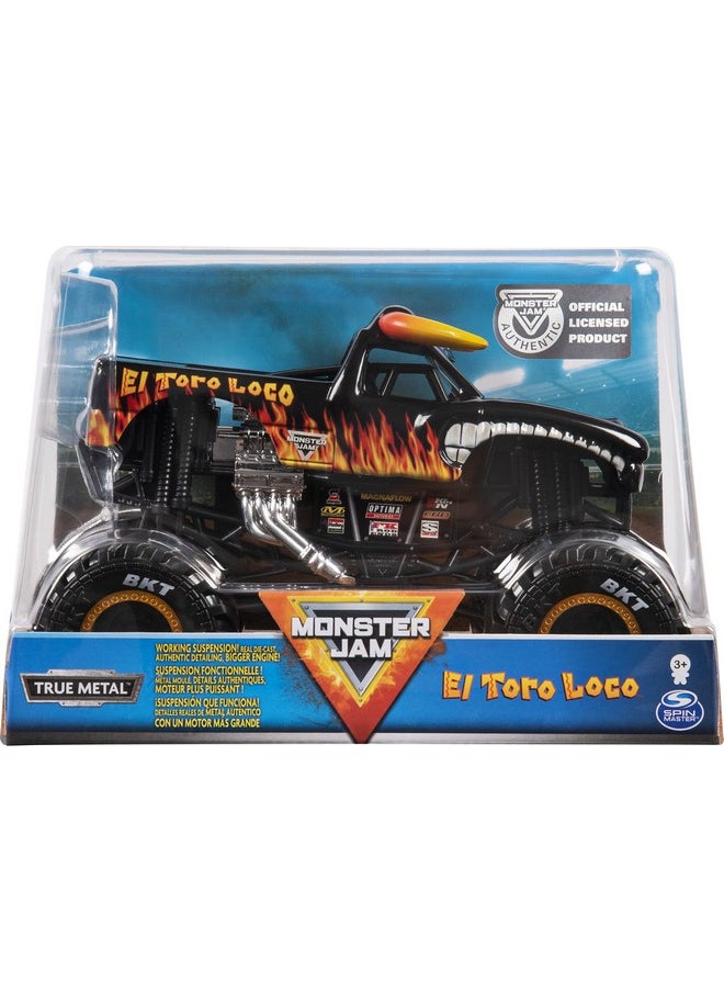 Monster Jam, Official El Toro Loco Monster Truck, Die-Cast Vehicle, 1:24 Scale