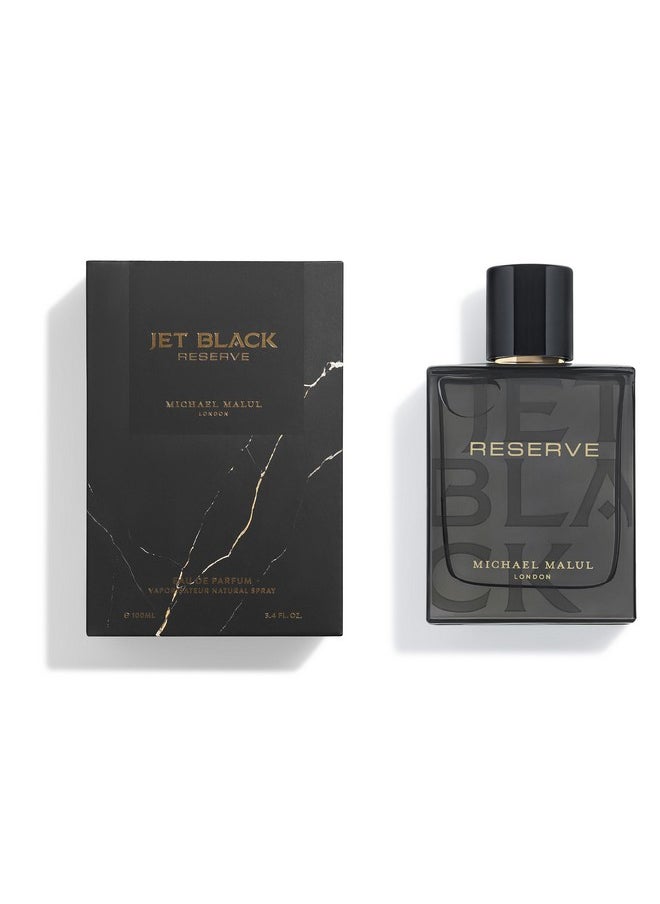 Michael Malul Jet Black Reserve Eau de Parfum for Men - 100ml | 3.4oz