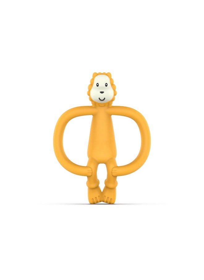 Matchstick Monkey, Antimicrobial Silicone Teether & Gel Applicator, Easy to Grip, BPA Free, 3 Months Old+, 11 cm, Easy to Hold & Naturally Fits in Mouth, Stimulates and Massages Sore Gums, Ludo Lion