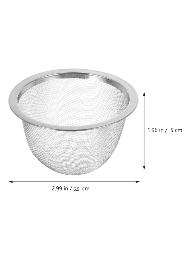 8pcs Stainless Steel Tea Filter Metal Teapot Replacement Mesh Strainer Insert For Coffee Tea Maker Coffee Brewers Diameter (6.9×5cm)