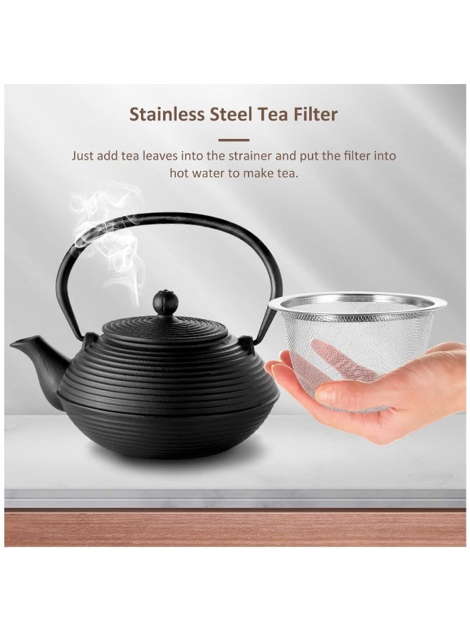 8pcs Stainless Steel Tea Filter Metal Teapot Replacement Mesh Strainer Insert For Coffee Tea Maker Coffee Brewers Diameter (6.9×5cm)