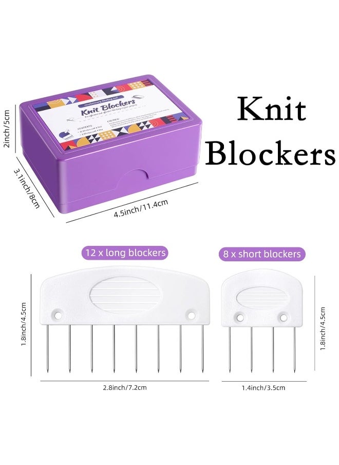 Set of 20 Combs Knit Blocking Pins Kit Knit Blocking Combs for Blocking Knitting Crochet Lace or Needlework Projects