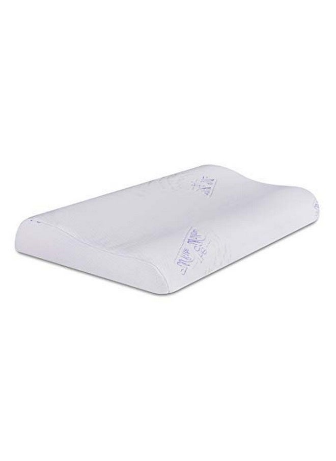 The White Willow Memory Foam Junior Contour Shape Pillow for Neck Support with Removable Zip Cover -(18.5 x 10.5 x 2.9), Multi