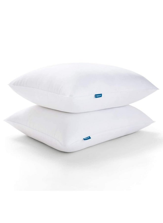 Bedsure Pillows Standard Size Set of 2 - Standard Size Bed Pillows 2 Pack Premium Down Alternative Hotel Pillows Set of 2- Soft and Supportive Dorm Pillows for Side and Back Sleeper