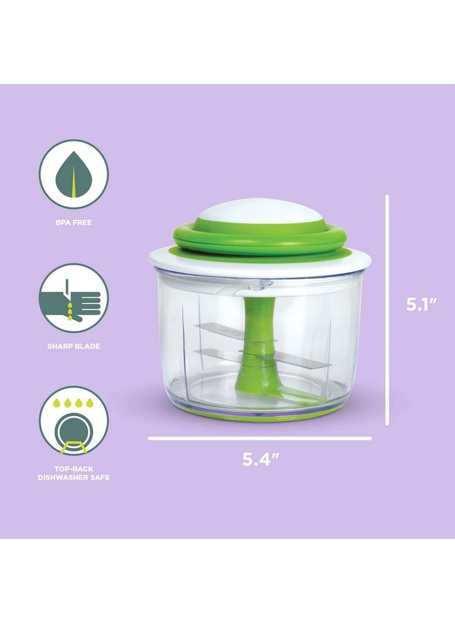 Chef'n VeggiChop Hand-Powered Food Chopper (Arugula), 5.5