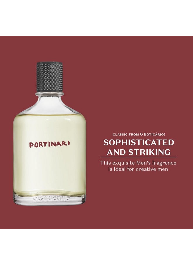 Portinari Eau de Toilette by O Boticario | Long Lasting Perfumes for Men | Fresh Citrus & Spice Men's Fragrance (3.38 fl oz)