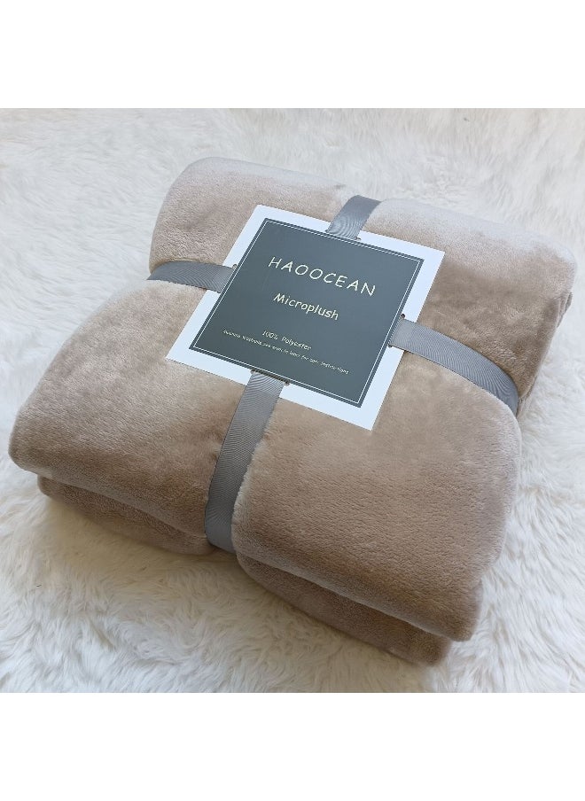 Soft and Comfortable Coral Fleece Sofa Cover Blanket for Nap