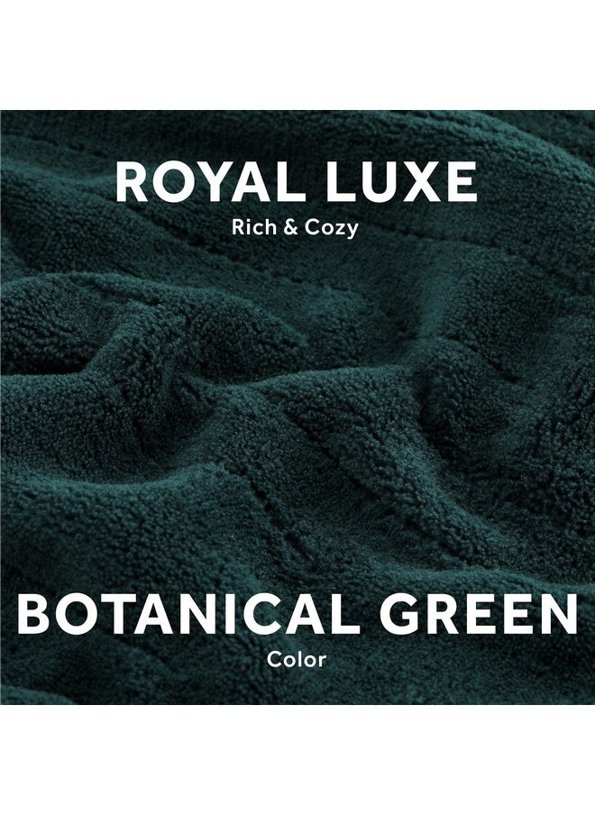 Sunbeam Royal Luxe Botanical Green Heated Personal Throw / Blanket, Cozy-Warm, Adjustable Heat Settings