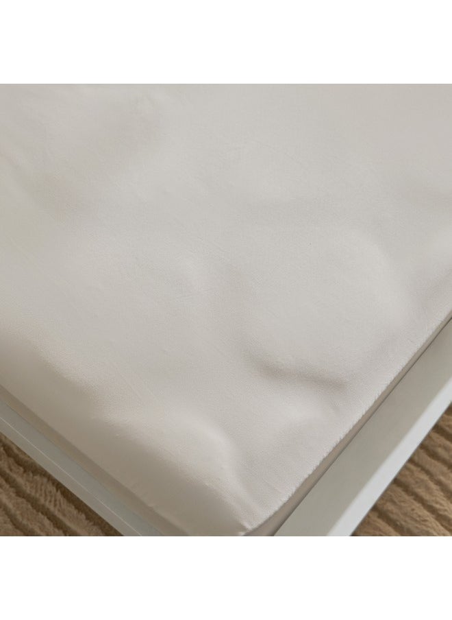 Opulent Luxe Solid Cotton King Fitted Sheet 200 x 40 x 180 cm