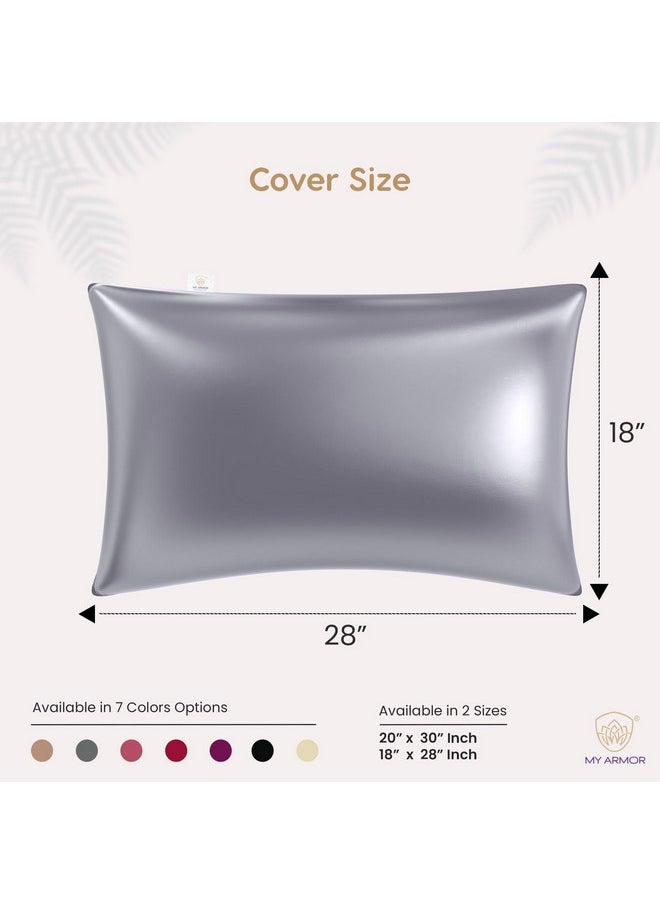 MY ARMOR Premium Satin Pillow Covers for Hair and Skin for Women, 18