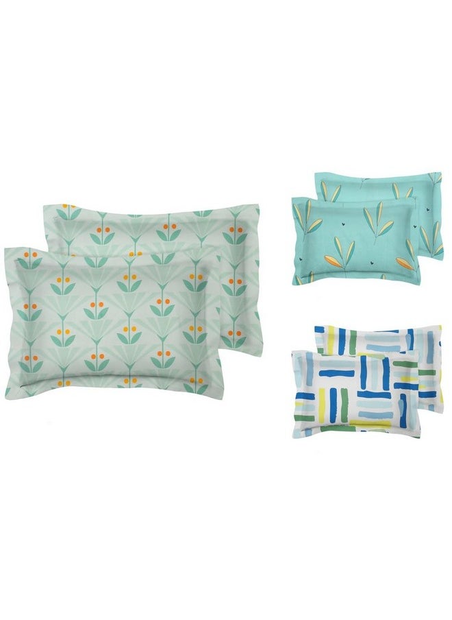 BSB HOME Present Designer Printed 6 Piece 100% Pure Cotton Pillow Cover Set- 20