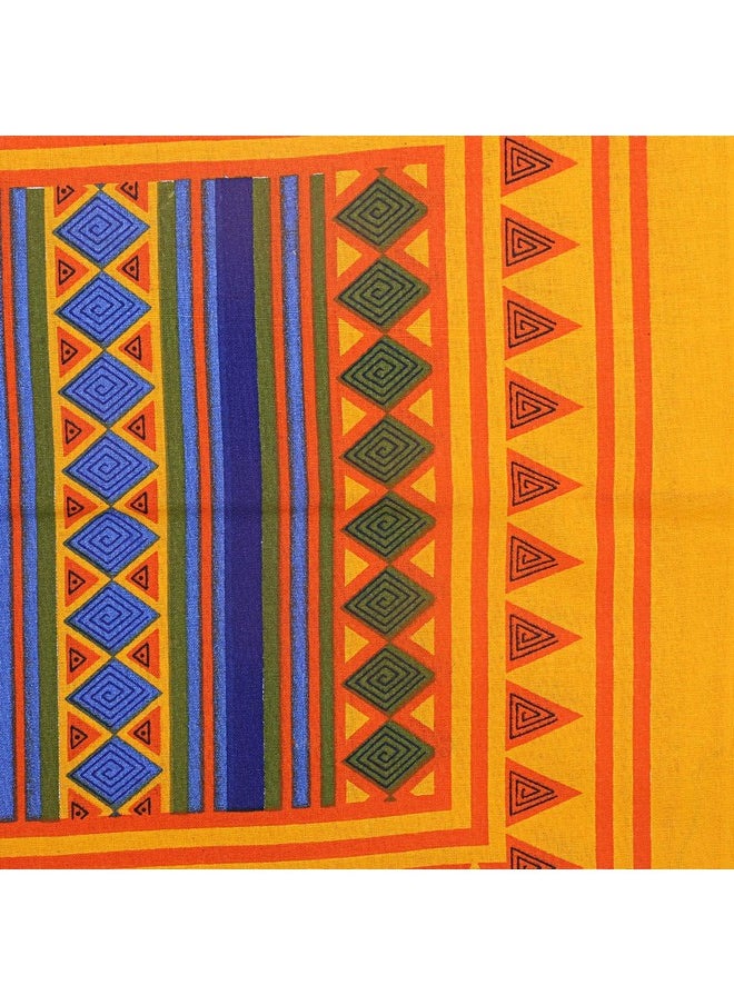 RajasthaniKart 100% Cotton Pillow Cover (Set of 2) - Multicolor - Blue (Yellow, 2)