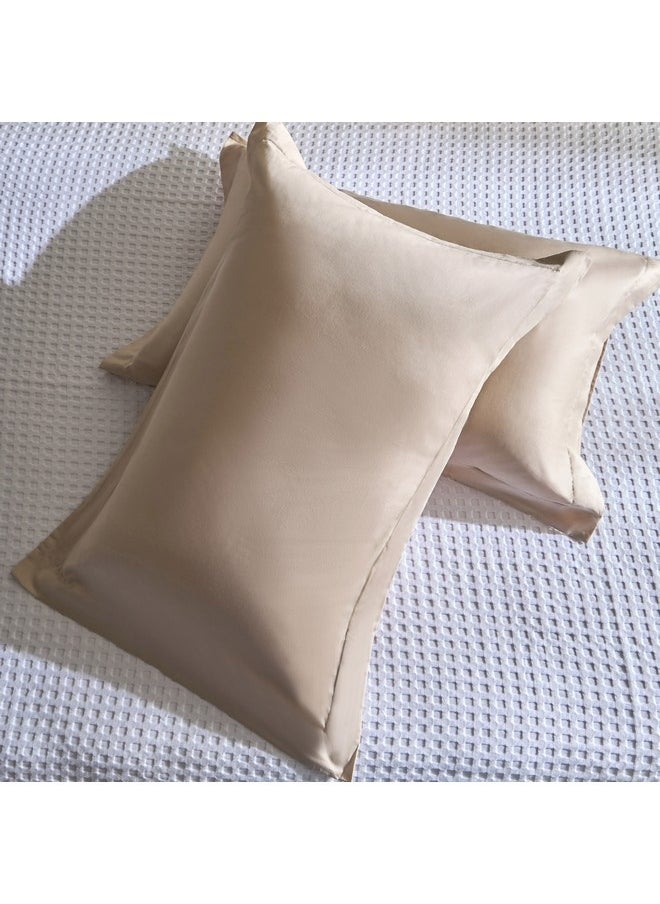 Opulent Luxe 2-Pieces Solid Cotton Pillowcase Set 50 x 75 cm