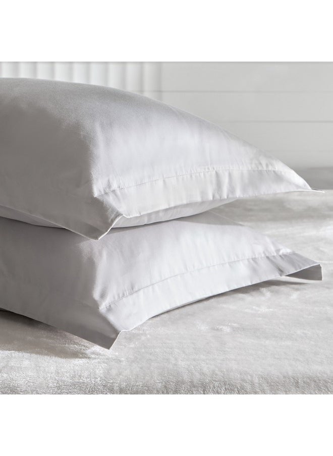 Opulent Luxe 2-Pieces Solid Cotton Pillowcase Set 75 x 5 x 50 cm